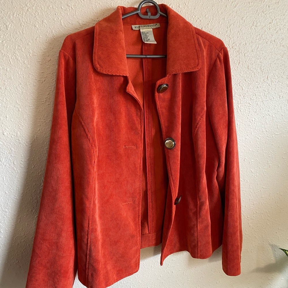 Orange Corduroy Jacket  (Vintage)